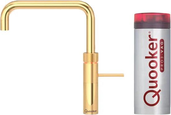 Quooker Nederland Quooker Fusion Square - Kokendwaterkraan - Goud - Pro3 Reservoir