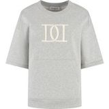 Deblon Lize Pull Manches Courtes Gris Chiné Taille : M