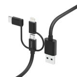 Hama 00201536 USB-kabel USB 2.0 USB-A naar USB-C 1.5m Zwart