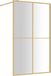 vidaXL Inloopdouchewand - transparant - 118x195 cm - ESG-glas - goudkleurig