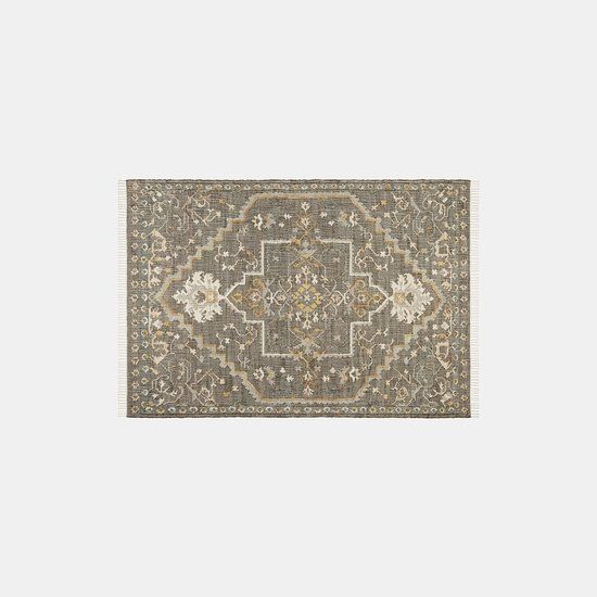 LOBERON Vloerkleed Brenrin zwart Katoen 200x140 cm