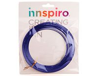 Magische aluminiumdraad, plat, blauw, 7,0 x 1,0 mm, 5 m.