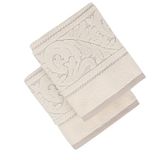2-delige handdoekenset, crème