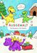 Ausgemalt Dino-Weihnachten Malbuch