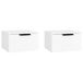 VidaXL Nachtkastjes wandgemonteerd 2 st 34x30x20 cm wit