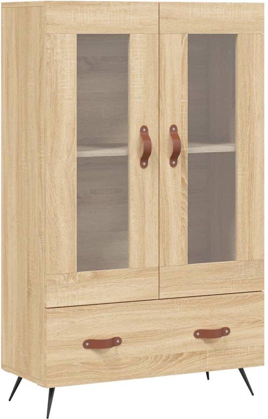 vidaXL Hoge kast 69,5x31x115 cm bewerkt hout sonoma eikenkleurig
