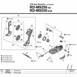 Shimano RD-M9250 Afdekking Batterijvak, Zwart