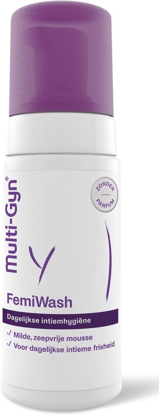 Multi-Gyn FemiWash Mousse 100 ml - Vaginale verzorging voor dagelijkse Intieme Hygiene, mild en zeepvrij voor een optimale Vaginale gezondheid, geschikt voor gevoelige huid