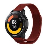Strap-it Milanese band - rood - Geschikt voor Xiaomi Watch S1
