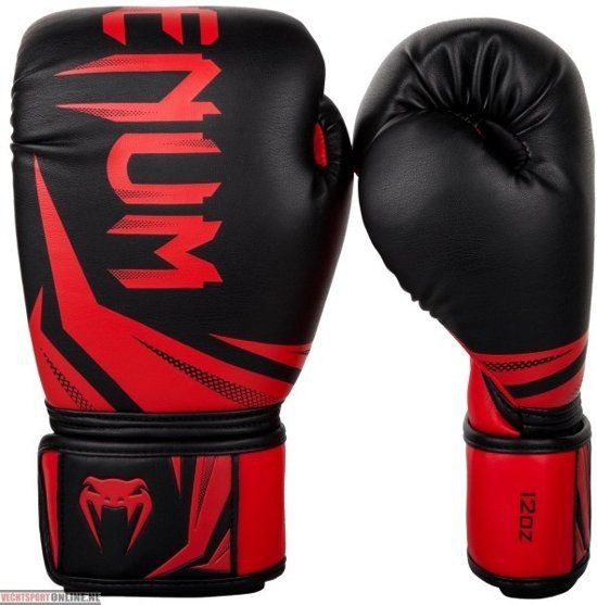Venum Challenger 3.0 Kickbokshandschoenen - Zwart/Rood - 12oz