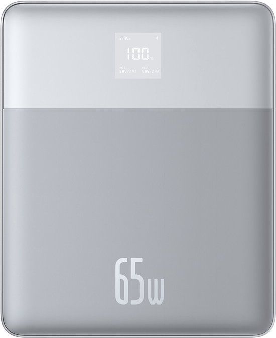 Baseus Blade2 Powerbank - 12000 mAh - 65W - Zilver - Geschikt voor Laptop