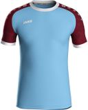 Jako Iconic Shirt Manche Courte Hommes - Bleu Clair / Bordeaux | Taille : 3XL