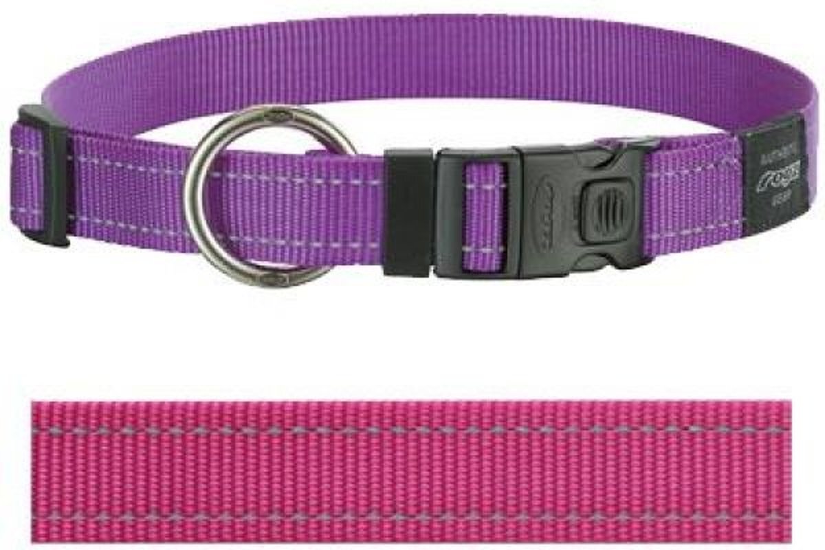 ROGZ FOR DOGS Lumberjack Hondenhalsband - 25 mm x 43-73 cm - Roze