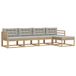 vidaXL - Buiten - bank - set - 4 - st - Wit - en - Lichtgrijs - Polyester