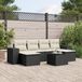 Maison Exclusive - Ensemble de meubles de jardin 7 pièces avec canapé et coussins, noir, en polyrotin
