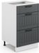 Vicco Fame-Line Meuble bas de cuisine – 50 cm sans plan de travail Anthracite style champêtre
