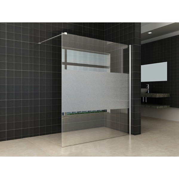 Praya Wiesbaden inloopdouche 160x200cm met 8mm Nano glas met satin band chroom 20.3954