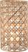 J-Line windlicht Candice - glas/riet - naturel - large