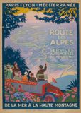 Grafika Puzzle Roger Broders - La Route des Alpes 1920 - 500 pièces