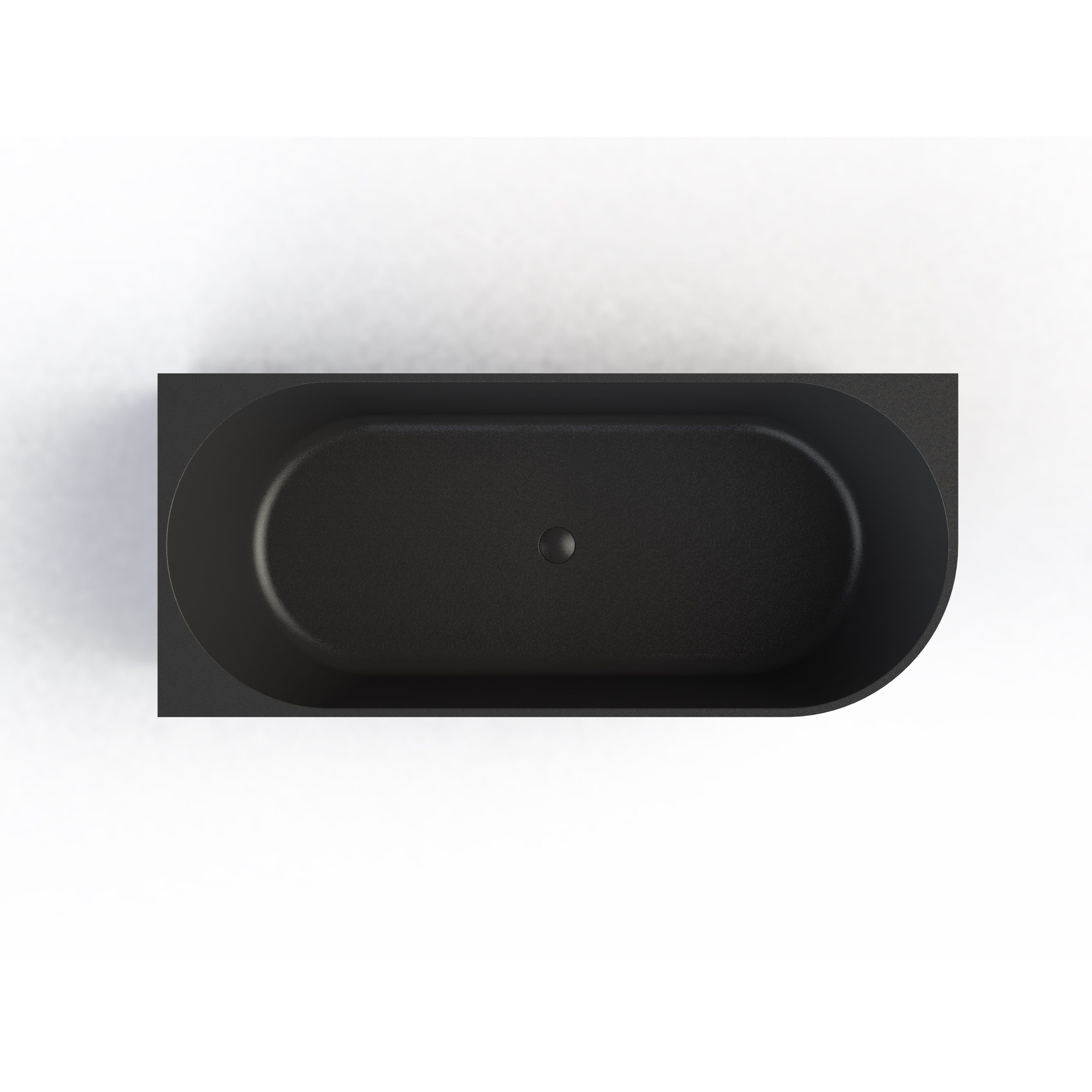 Arcqua Ligbad arqua pinto muurbad 160*70 cm links mat zwart