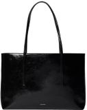 Calvin Klein Foil Logo Glossy Tote Shopper 49 cm zwart