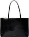 Calvin Klein Foil Logo Glossy Tote Shopper 49 cm zwart