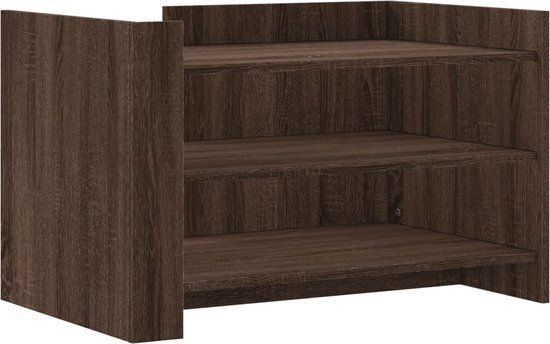vidaXL Salontafel 80x50x50 cm bewerkt hout bruin eikenkleur