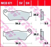 TRW MCB871SH Jeu de plaquettes de frein Cross Design