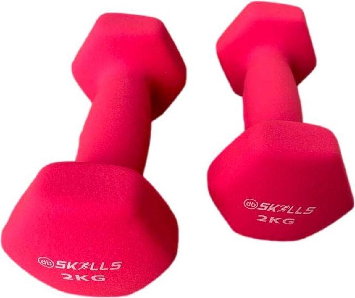 db Skills 2KG dumbbell set van 2 stuks - gewichten - fitness - sport - sporten