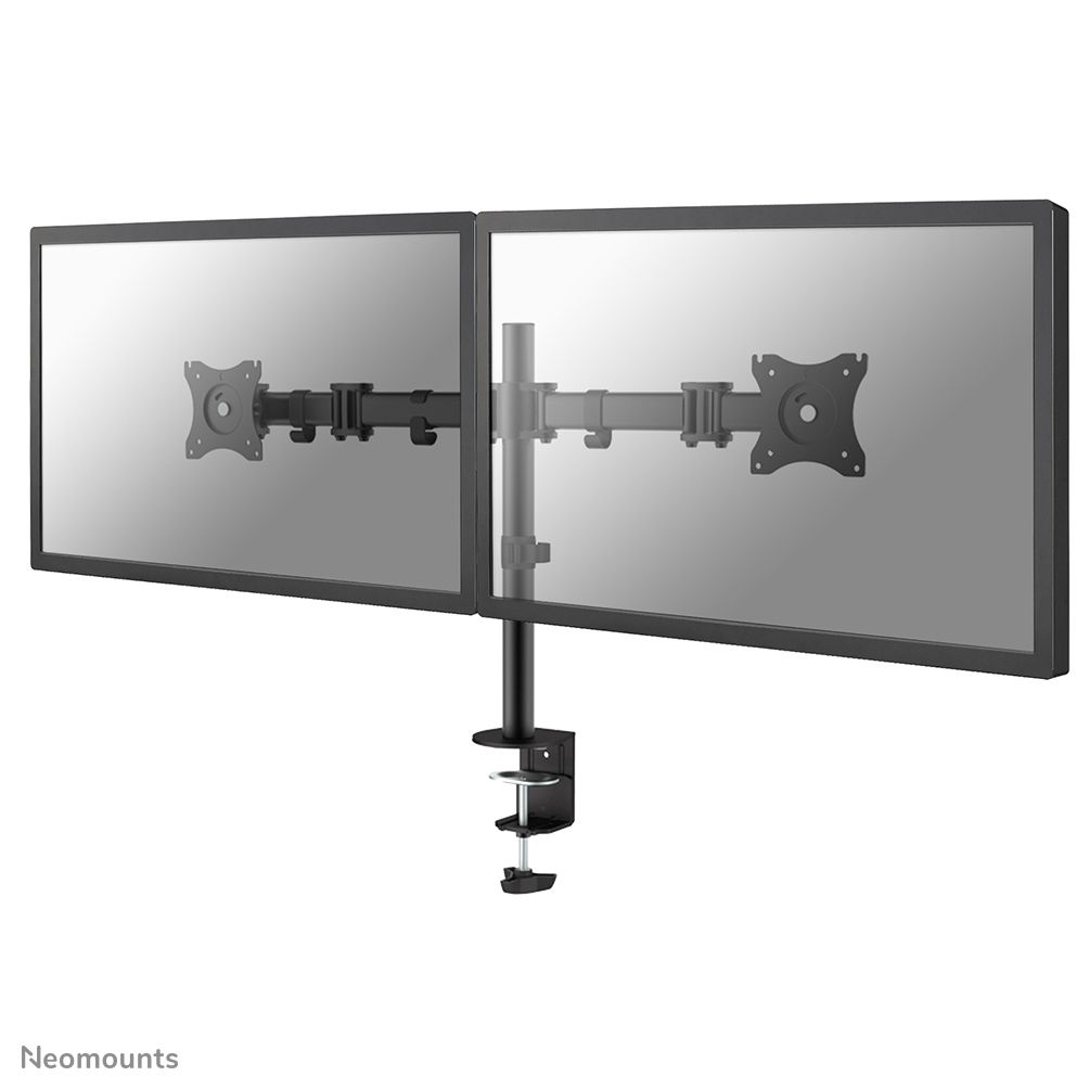 Neomounts NM-D135DBLACK Monitorarm - Dual Monitor Desk Mount - 10-27" - Black