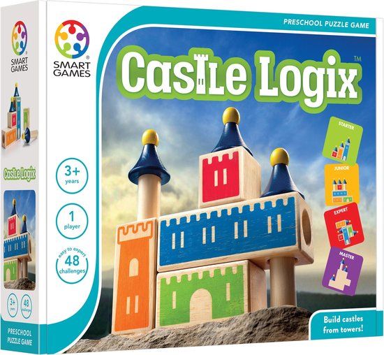 SmartGames Castle Logix - Houten kleuterspel - ruimtelijk inzicht - 3+ jaar