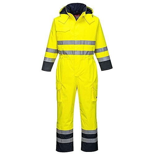 Portwest Portwest S775 Bizflame Regen Hi-Vis Multi Overall, Geel/Marine, Grootte XXXL