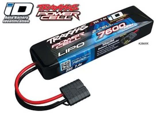 TRAXXAS Power Cell LiPo 7600mAh 7.4V 2S 25C Summit E-Revo Slas ID