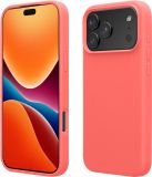 kwmobile telefoonhoesje geschikt voor Apple iPhone 17 Pro - Hoesje met siliconen coating - Smartphone case in neon koraal