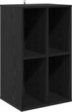 vidaXL Platenkast Zwart eiken 44,5 x 36,5 x 74,5 cm