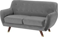Beliani BODO 2-zitsbank - Grijs Fluweel - Design