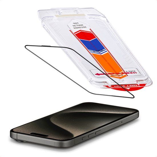 Accezz Screen Protector - Geschikt voor Apple iPhone 15 Pro - Glas Screenprotector met Anti-dust Applicator