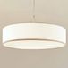 Lindby Hanglamp Sebatin - 3lichts - Stof, metaal - H: 12 cm - E27 - wit, nikkel mat