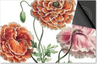 Dietrix Inductie Beschermer - 83x51.5cm - Botanical Roze Bloemen