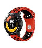Strap-it sport band - rood/zwart - Geschikt voor Xiaomi Watch S1