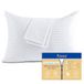100% katoenen kingsize kussenbeschermers met rits, witte kussenslopen King Size Set van 2 voor thuis en hotel, satijn zachte verkoelende verborgen kussensloop met ritssluiting voor haar en huid, 50 x