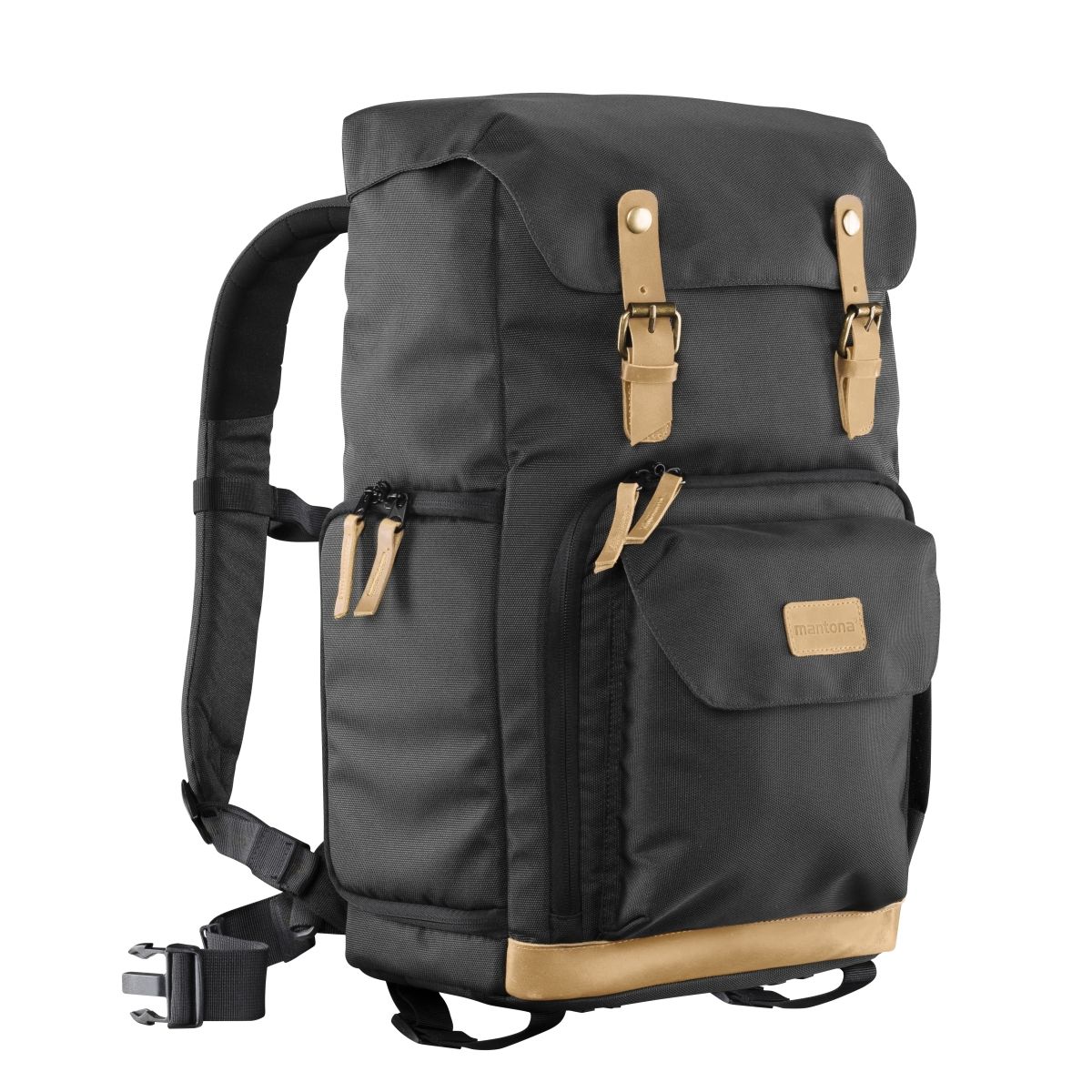 Mantona Luis Retro Camera Backpack - Black