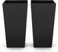 VEVOR Pot de fleurs 390x390x750 mm Set de 2, Noir