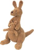 Happy Horse kangoeroe kick knuffel 24 cm - bruin - baby knuffel