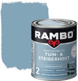 Rambo Pantserbeits Tuin & Steigerhout - Dekkend - Zijdeglans - Waterproof - Petrolblauw - 0.75L