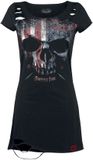 Rock Rebel by EMP Zwart kort jurkje met doodshoofdprint - Dames - L
