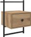 vidaXL Nachtkastje Artisan Eiken 35 x 30 x 51 cm Bewerkt hout