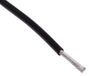 RS PRO Enkele aderkabel 0,34 mm², 22 AWG 25 m zwart PTFE geïsoleerd Ø 1,35 mm 19/0,15 mm strengen, verpakking van 25 meter