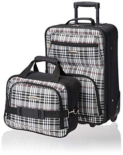 Rockland Mode Softside rechtopstaande bagageset, Zwart Plaid, 2-Piece Set (14/19)