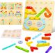 Planche à encastrements Montessori - Puzzle - Puzzle en bois - Jouet Montessori - Géoplanche en bois - Jouet éducatif - Tableau à chevilles pour enfants